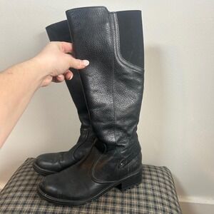 Santana‎ Canada Black Leather Tall Winter Boots Women's Size 7 M